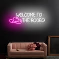 thumbnail image 1 of Craftnamesign Welcome To The Rodeo Sign Art, Rodeo LED Light, Rodeo Cowboy Bar Wall Sign, 1 of 5