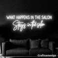 thumbnail image 1 of Craftnamesign What Happen In the Salon Stays In the Salon Neon Sign Hair Salon Barber Wall Decor, 1 of 4