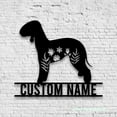 thumbnail image 1 of Craftnamesign Custom FLoral Bedlington Terrier Metal Wall Art LED Light, Flower Dog Lover Name Sign, 1 of 5