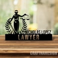thumbnail image 1 of Craftnamesign Wooden Lawyer Desk Name Plate, Metal Nameplate, Lawyer Desk Decor, Law Office Decor, 1 of 5