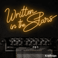thumbnail image 1 of Craftnamesign Written in the Stars Neon Sign, Neon Sign Quotes Wall Art, 1 of 4