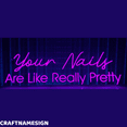 thumbnail image 1 of Craftnamesign Your Nails Neon Sign, Nails Spa Wall Art, Beauty Shop Wall Decor, 1 of 4