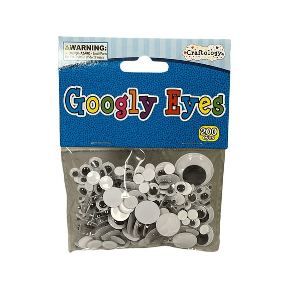 Craftology Googly Eyes Assorted Sizes 200 Eyes