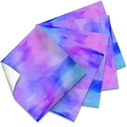 Craftopia Craft Vinyl Squares - 12 x 12-Inch Watercolor Patterned Sheets for Design