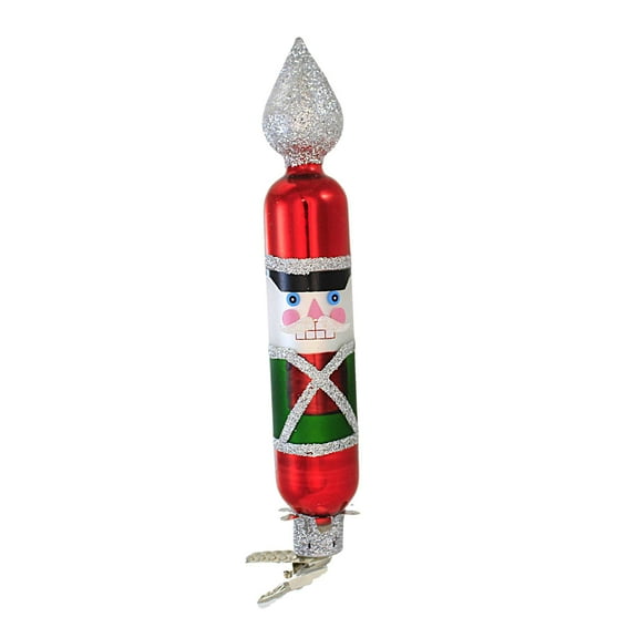 Craftoutlet.Com Nutcracker Candle Ornament - One Ornament 6 Inch, Glass - Clip-On Tt20000020