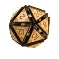 thumbnail image 1 of Crafts - 20 Sided Dice - Art Kit - RAW Wood 1.5"x1.5", 1 of 2