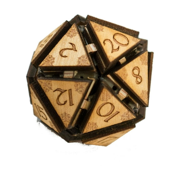 Crafts - 20 Sided Dice - Art Kit - RAW Wood 1.5"x1.5"
