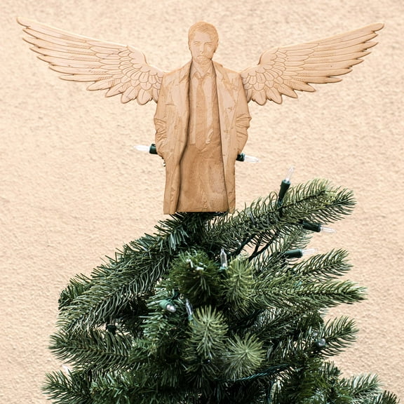 Hip Flask Plus Castiel Christmas Tree Topper, 15x8x2in