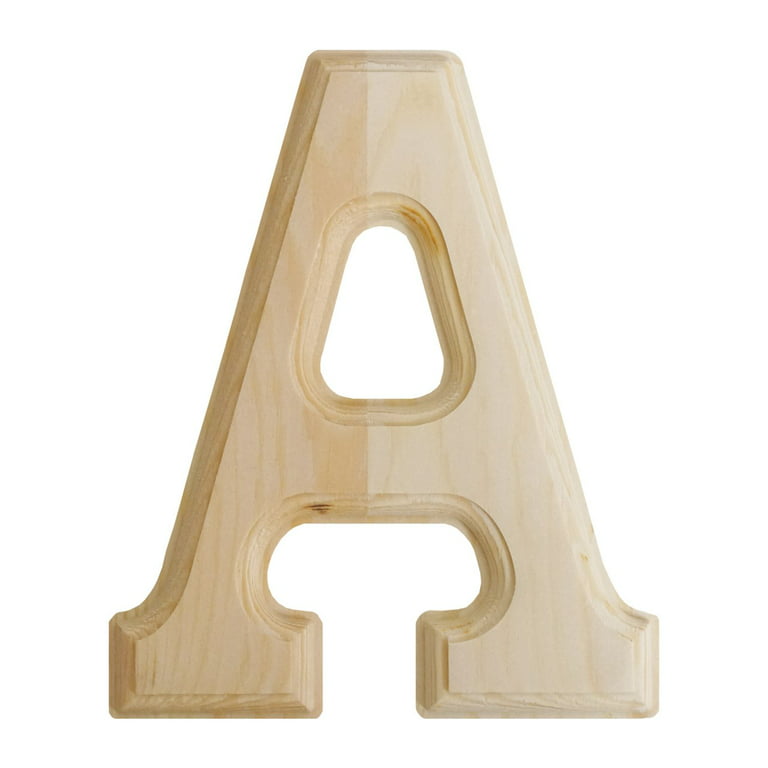 Crafts Central Pine Wood Beveled Wooden Alphabet Letters for Arts & Crafts, Decorations and DIY (M)