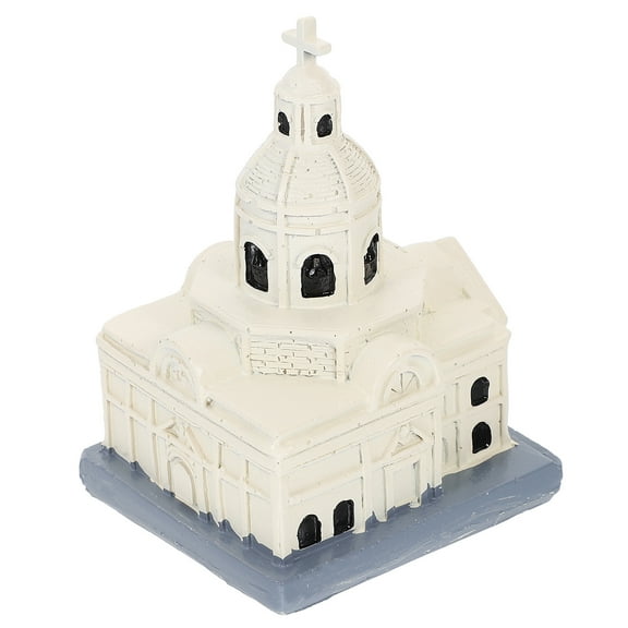 FUEENIRVA Tabletop Decor Cathedral Model Multi Synthetic Resin 1Pack