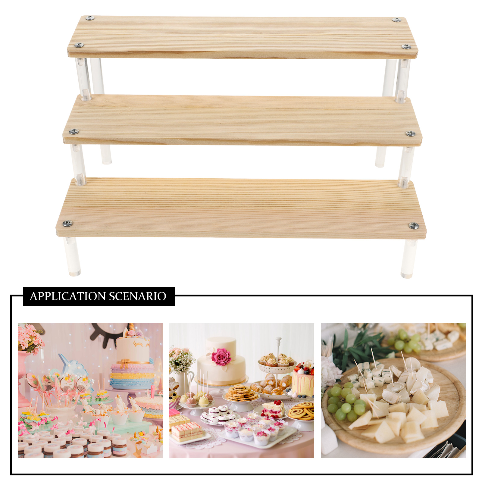 Acrylic Multi-Tier Step Display Stand with Shelves, Organizer Rack for ...