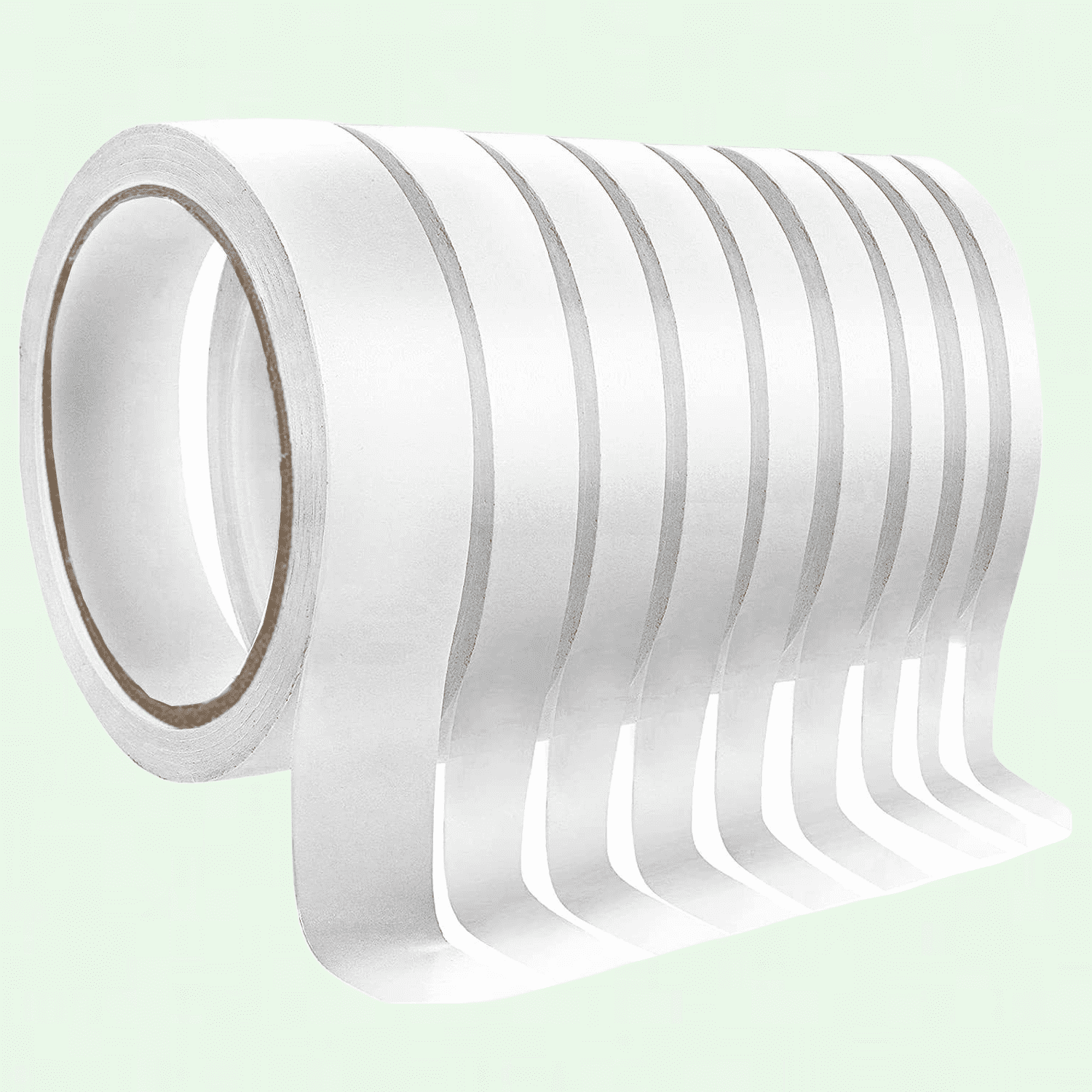 Double-Sided Adhesive Tape, White, 4 Rolls, Double-Sided Adhesive Tape, Narrow Wide Strong Adhesive Tape, Self-Adhesive Thin For Office, Scrapbooking - View #6
