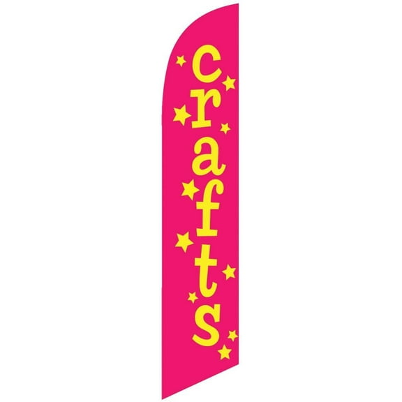 Crafts Feather Banner Swooper Flag for Festivals and Events - NO Wind Required - Replacement Flag ONLY