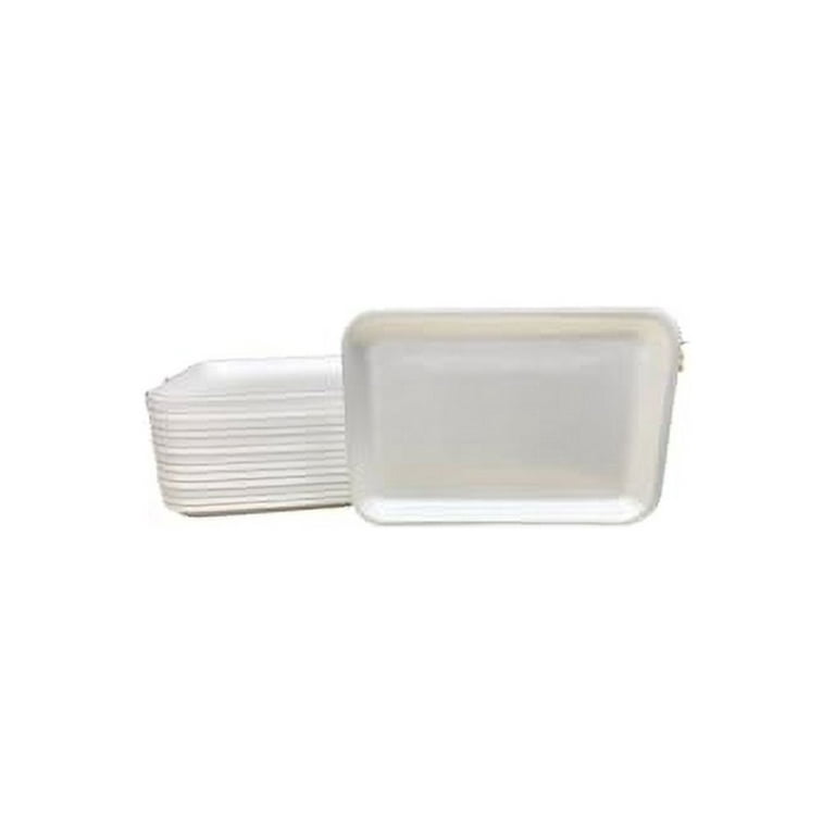 Crafts Foam Trays, White Foam Meat Tray Paint and Ink Mixing Trays Food Tray School Printmaking Trays for DIY Crafts 8 1/4 inch x 5 3/4 inch (20)