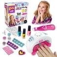 Crafts Gifts for 7 8 9 Year Old Girls, Kids Nail Varnish Arts Sets for Teenage Girls Age 6 7 8 9 10 Nail Polish Kits for 8 9 10 11 12 Year Old Kids Girls Nail Salon Games Kids Manicure Sets