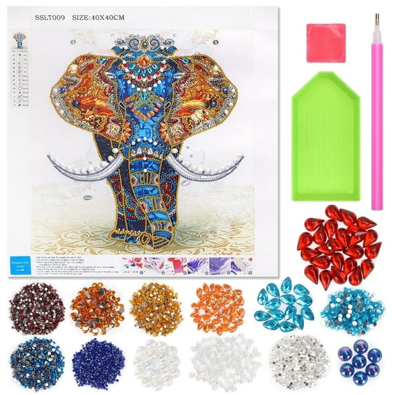 Crafts Gifts for 8 9 10 11 12 Years Old Teens Girls Boys, 5D Diamond Art for Adult Kids Age 9-13 Paint by Numbers for Children Elephant Painting Kits Gifts for 8 9 10 11 13 Years Old Girls Boys