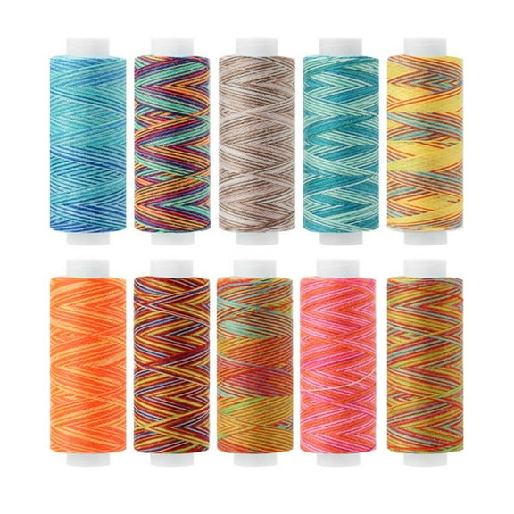 Crafts High Quality Sewing Thread Set 402 Small Spools 10 Bright Colors Combination Sewing Tools DIY Apparel Sewing Supplies