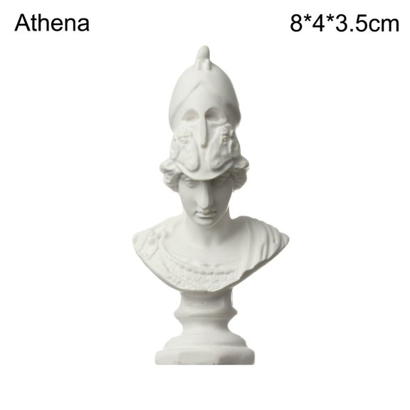 Crafts Home Decor Celebrities Desktop Ornament Gypsum Bust Portraits Greek Mythology Famous Sculpture Plaster Statue ATHENA