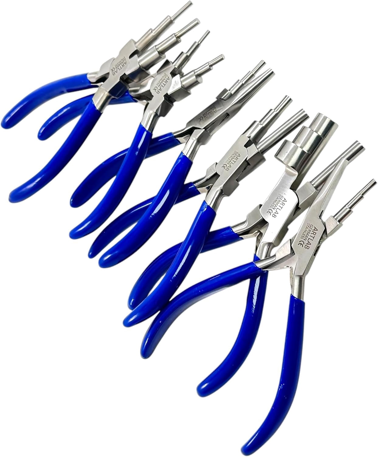 Crafts & Jewelry Making Pliers, Non-Slip - for Making Bail, Rings, Loops, and More - Stainless Steel - with Storage Pouch (Set of 6pcs)