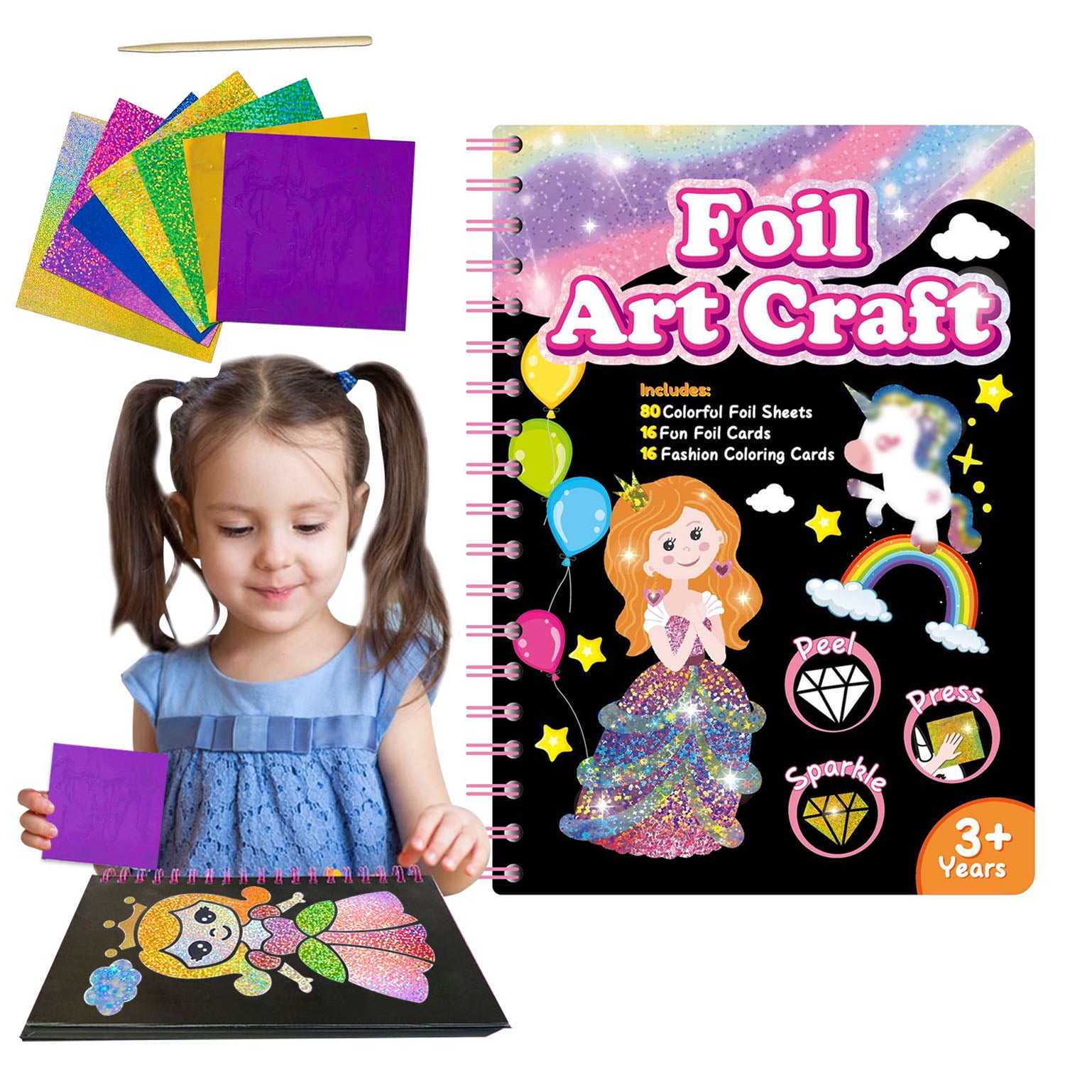 Crafts for Kids, Foil Fun Princess Art Kit for Kids, Arts and Crafts ...