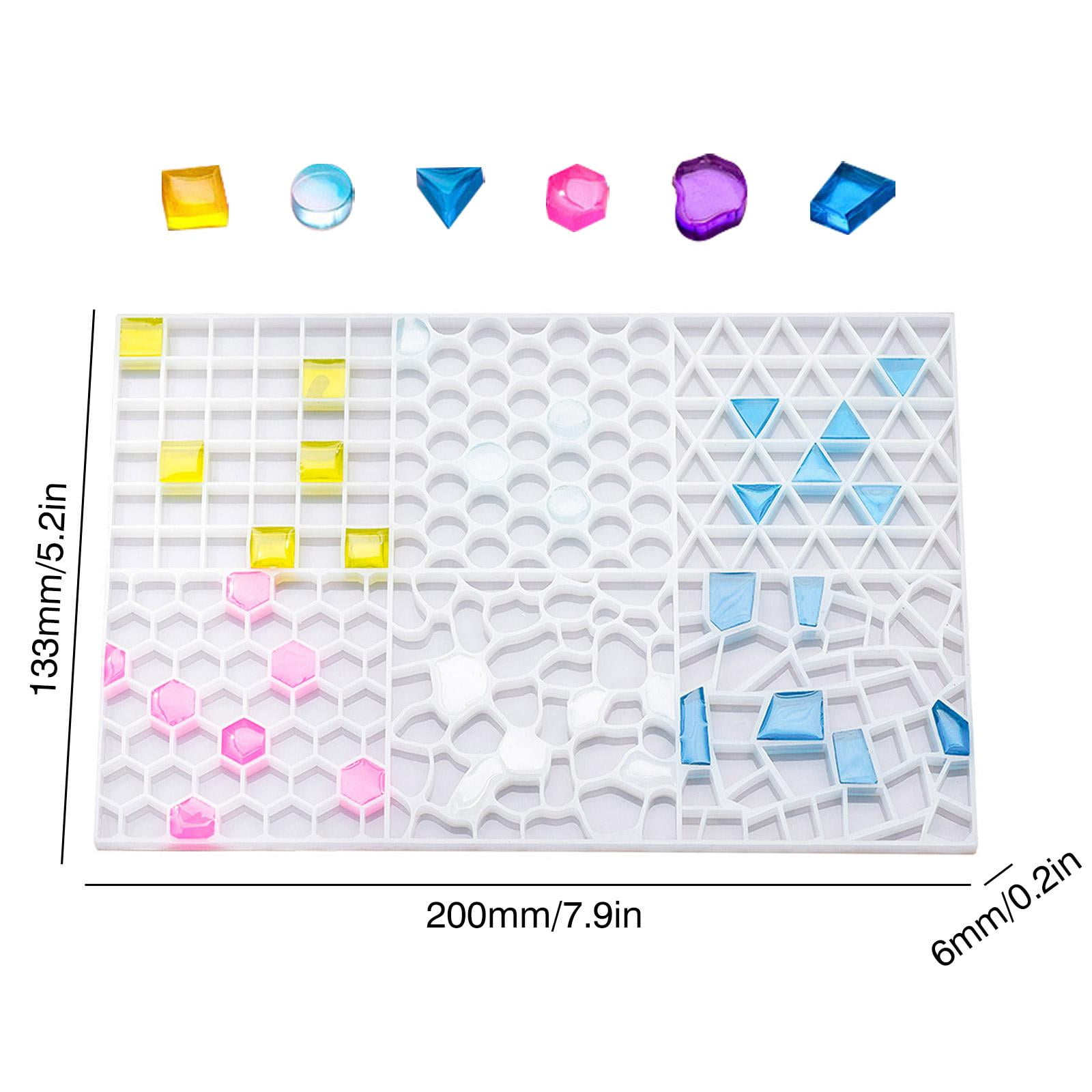 Crafts Mold # Mosaic Particle Pattern Silicone Molds For Epoxy Resin Casting Coasters Home I6T3