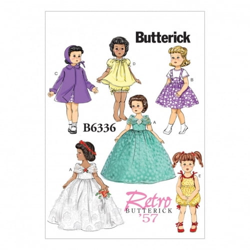 Crafts Sewing Pattern 6336 Retro Doll Clothes