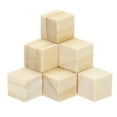 thumbnail image 1 of Crafts Wooden cube 100 Pcs Square Natural Solid Wood Crafts Blocks for DIY Projects, Puzzle Making, Letters, 1 of 5