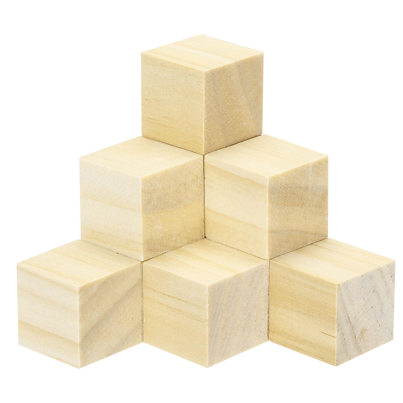 Crafts Wooden cube 200 Pcs Square Natural Solid Wood Crafts Blocks for ...