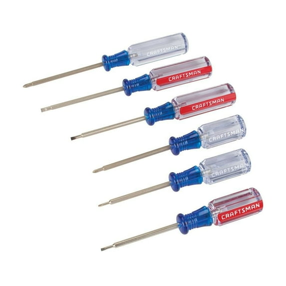 Craftsman 00941106, Alloy Steel Comfort Plastic Precision Screwdriver Set 6 Piece