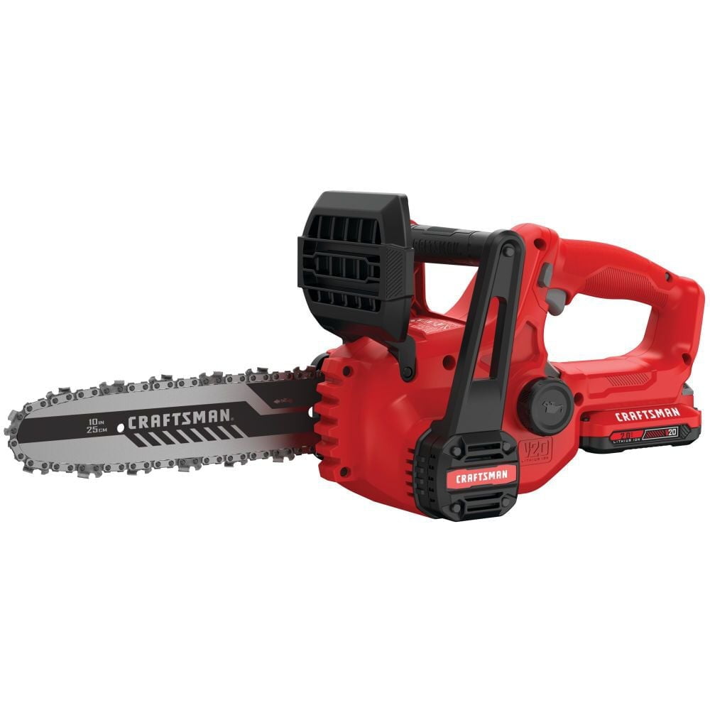 Craftsman 10 in. 20V Max Cordless Lithium Chainsaw Kit with Charging Power Battery Charger Included Walmart