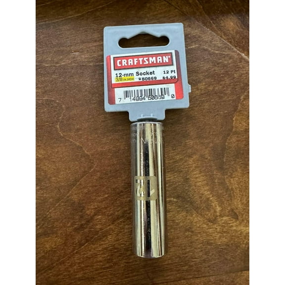 Craftsman 12mm Easy-To-Read Socket 12 pt. Deep 3/8 in. Drive 9-50669 MADE IN USA