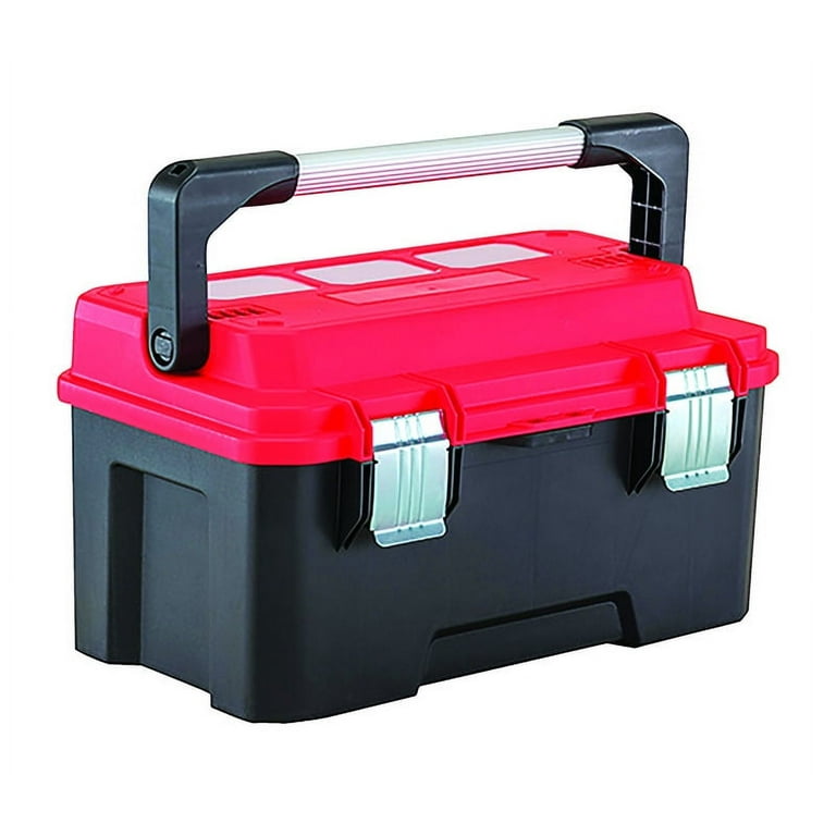 Craftsman 20 in. Plastic Pro Cantilever Tool Box 10.73 in. W x 11.75 in. H  Black/Red - Case Of: 1