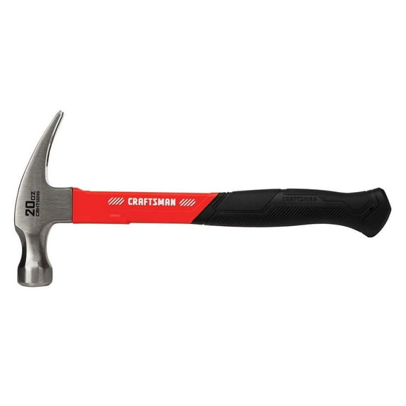 Craftsman 20 oz. Claw Hammer Steel Head Fiberglass Handle 12.75 in. L Smooth Face