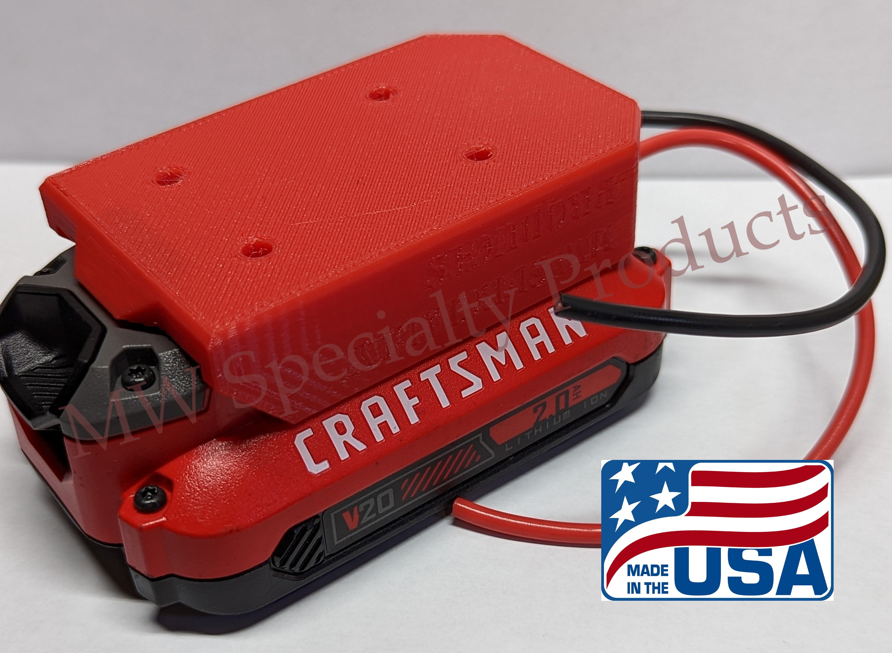 Craftsman 20v Battery Adapter Holder Dock with Wires for Power Wheels