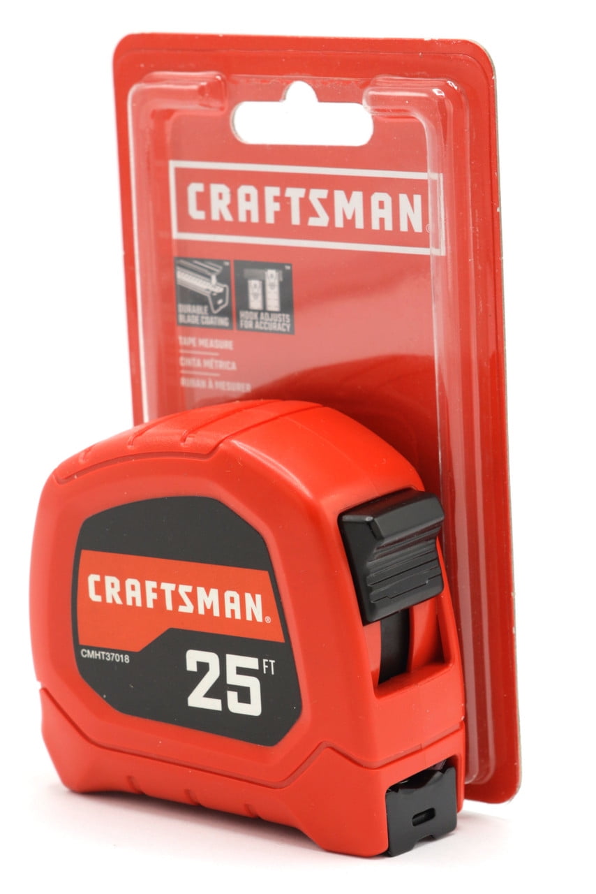 Craftsman 25 ft SAE Tape Measure w/Tru-Zero Hook and Coated Blade (CMHT37018)
