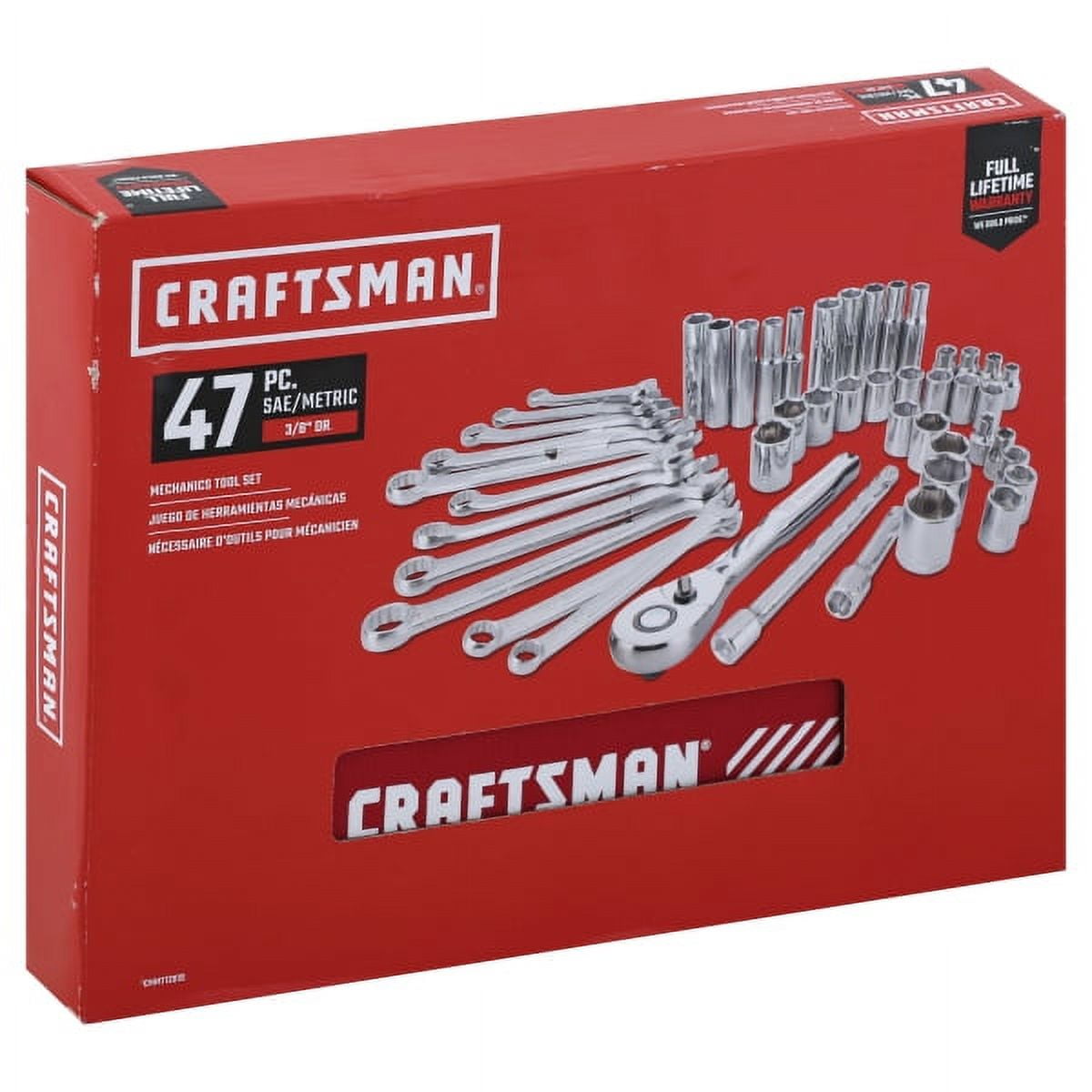 CRAFTSMAN Mechanics Tool Set, SAE / Metric, Soft Storage, 47Piece
