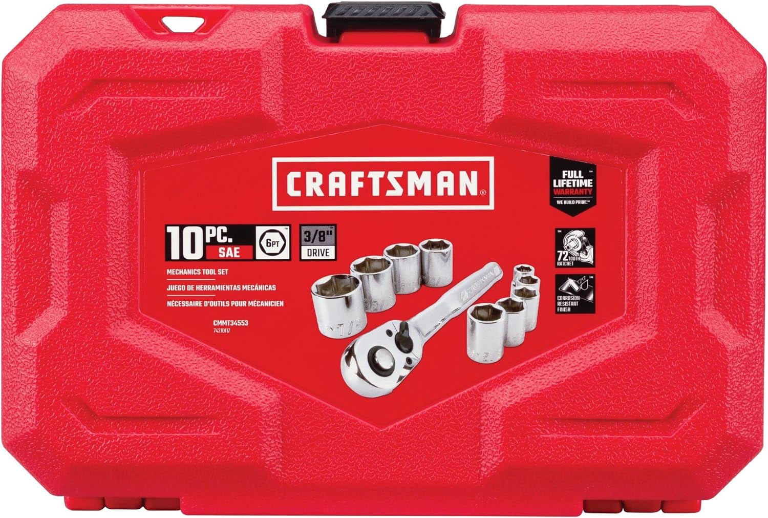 Craftsman 3/8 in. drive SAE 6 Point Socket Set 10 pc