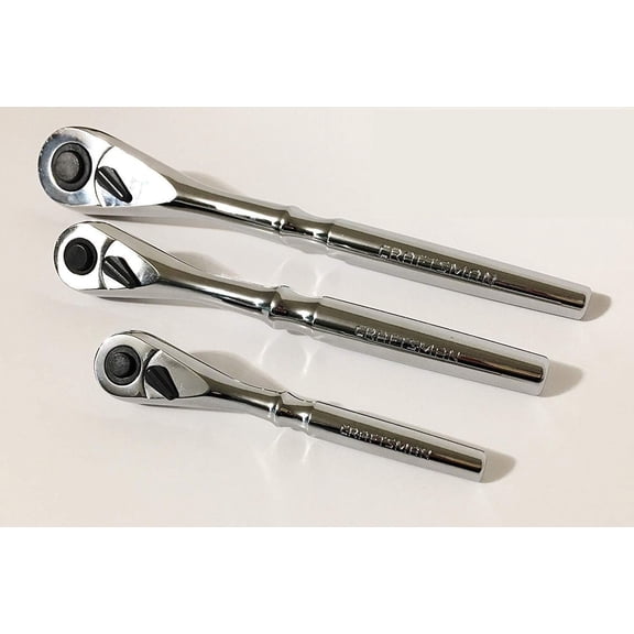 Craftsman 3 PC Solid Handle Quick Release Teardrop Ratchet Set 99962-99964-99967 (Bulk Packaged)