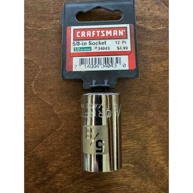 Craftsman 5/8 in. SAE 12 Point Deep Socket - 1/2 in. Drive Craftsman 5/8 in. SAE 12 Point Deep Socket - 1/2 in. Drive