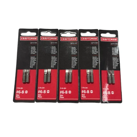 Craftsman #6-8 Slotted Screwdriver Bits 10 Pack
