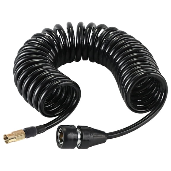 Craftsman Air Compressor Extension Hose - 9.84 Ft Rubber Inflator Tube Flexible Universal Fit for Cars and Motorcycles, Leak-Proof Connection, Portable and Easy to Store