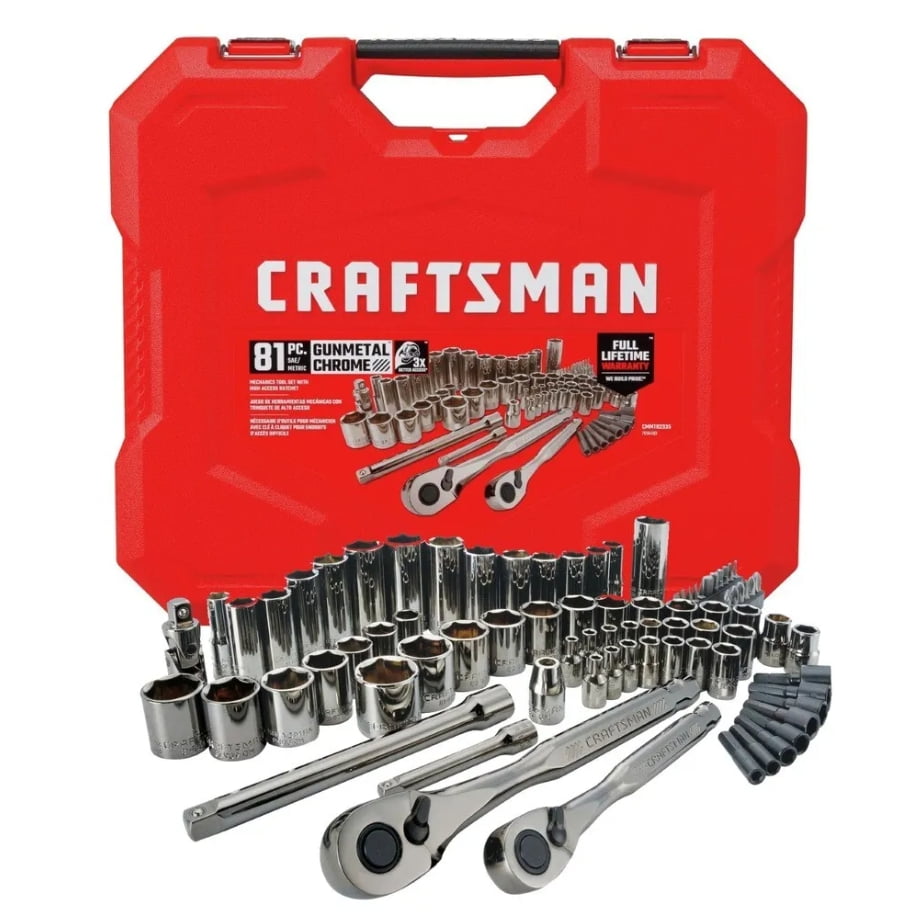 Craftsman CMMT82335Z1 (81Pc) Gunmetal Chrome Mechanics Tool Set