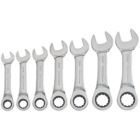 Craftsman Metric Stubby Ratcheting Wrench Set, 7 Piece