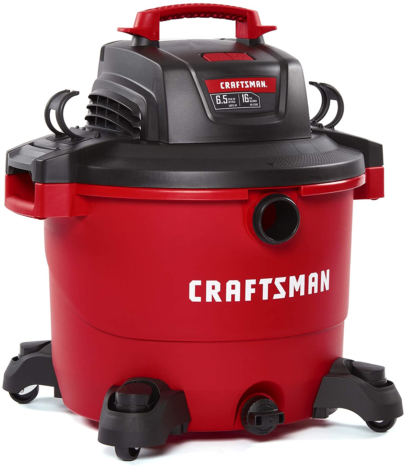 Craftsman CMXEVBE17595 16 Gallon 6.5 Peak HP Wet/Dry Vac, Heavy-Duty Shop Vacuum with Attachments - image 1 of 4