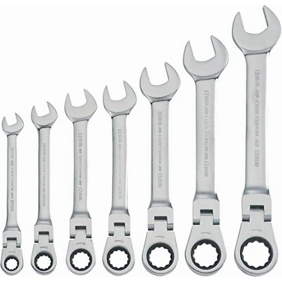 Craftsman Combination Wrench Set,12 Points,Chrome CMMT87009