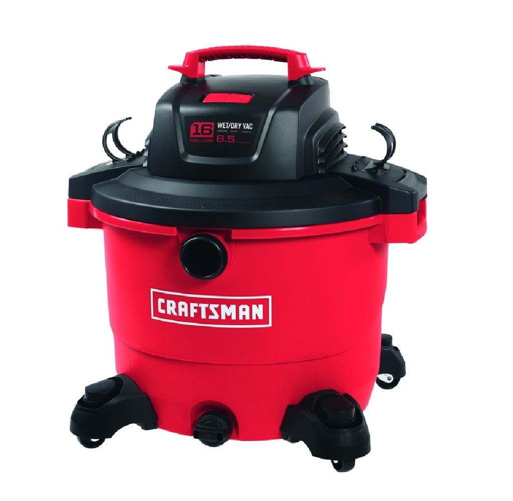 Craftsman CMXEVBE17595 Corded 16 Gal Wet/Dry Vacuum, Red, 6.5HP with