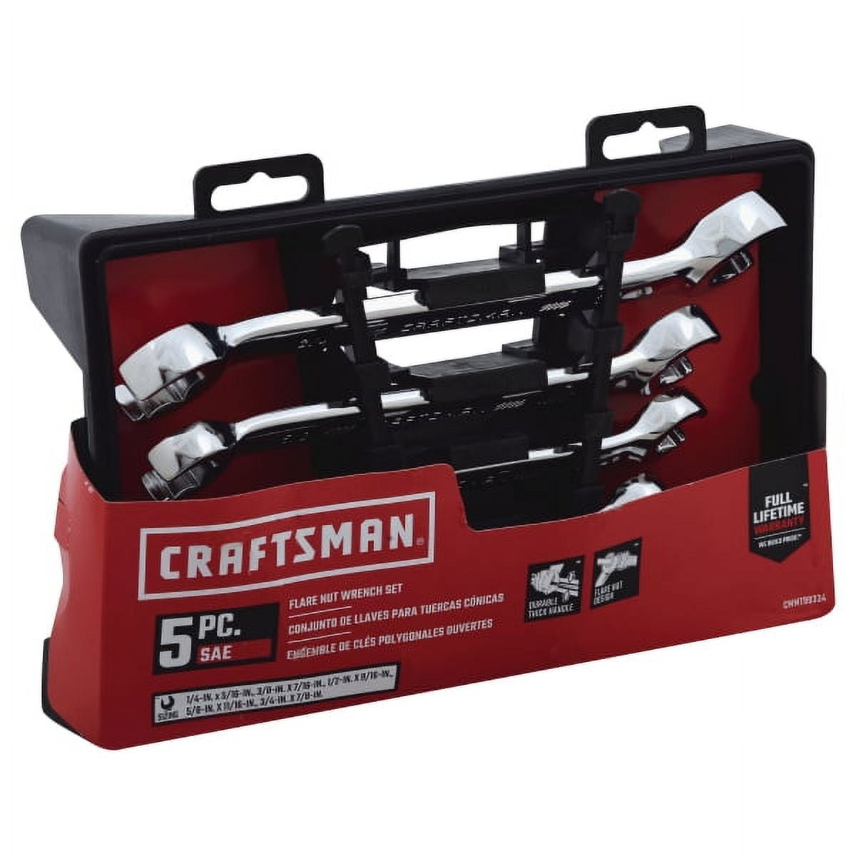 Craftsman 5 Piece Flare Nut Wrench Set SAE