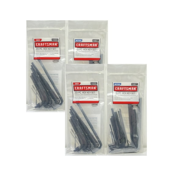 Craftsman Hex Key Allen Wrench Set 80 PC SAE Standard & Metric