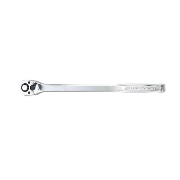 Craftsman 1/2-in Drive 72 Geared Teeth Ratchets, 1/2 Drive Long-Handle Ratchet, Polished chrome