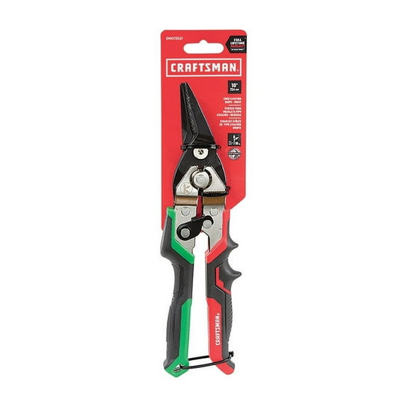 Craftsman 11.9 in. Stainless Steel Right Cut Aviation Snips 22 Ga. 1 pk - Case Of: 1; Each Pack Qty: 1